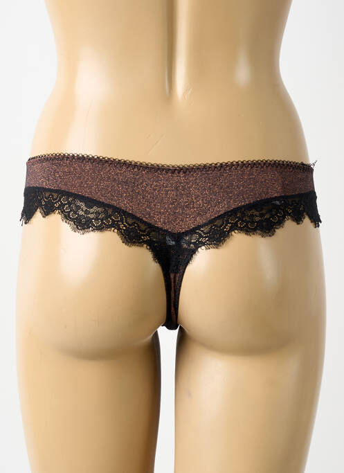 Tanga noir ANTIGEL femme