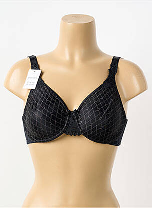 Soutien-gorge effet matière satinée haut soutien-gorge emboitant noir CHANTELLE femme