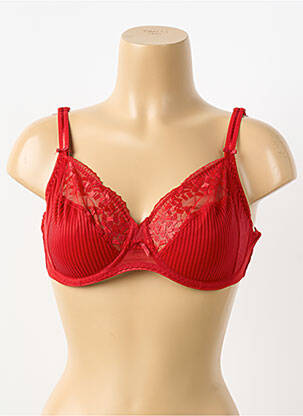 Soutien-gorge effet matière satinée haut soutien-gorge emboitant rouge CHANTELLE femme