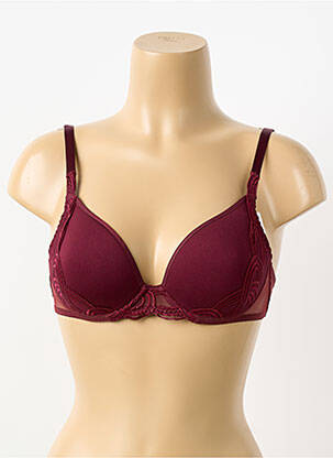 Soutien-gorge effet matière satinée haut soutien-gorge moulé rouge SIMONE PERELE femme