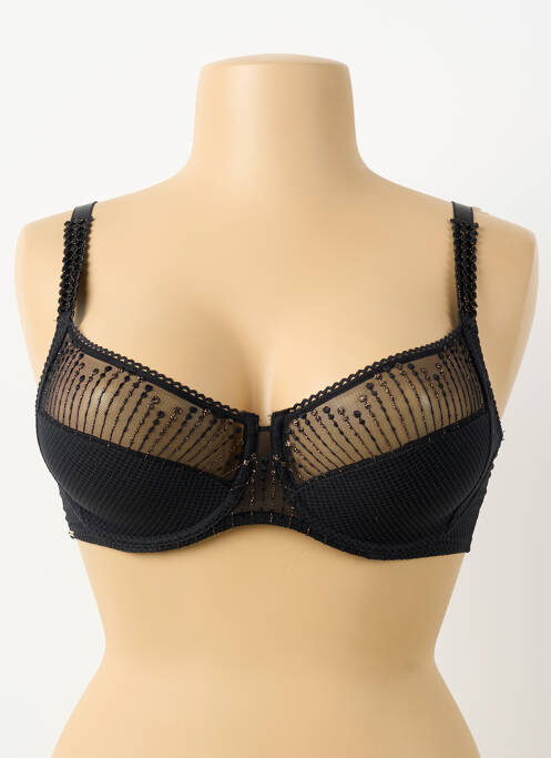 Soutien-gorge effet matière satinée haut soutien-gorge emboitant noir CHANTELLE femme