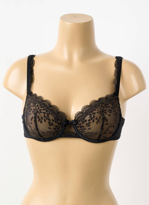 Soutien-gorge effet matière satinée haut soutien-gorge emboitant noir SIMONE PERELE femme