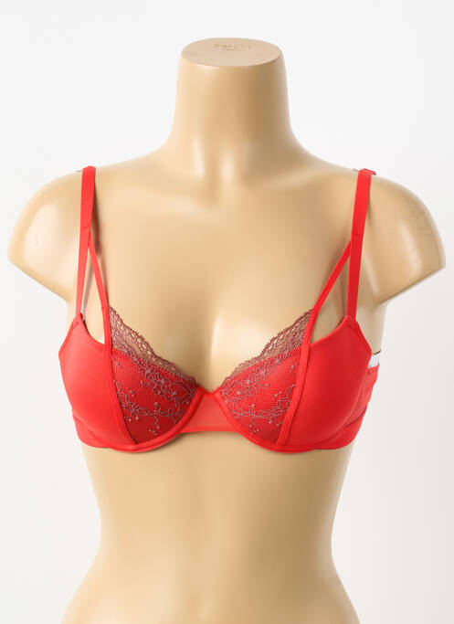 Soutien-gorge effet matière satinée haut soutien-gorge push-up orange PASSIONATA femme