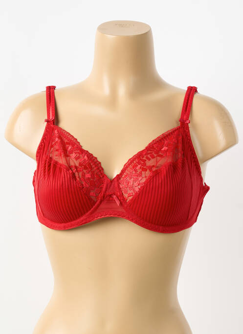 Soutien-gorge effet matière satinée haut soutien-gorge emboitant rouge CHANTELLE femme