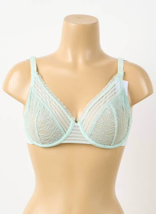 Soutien-gorge effet matière satinée haut soutien-gorge emboitant vert SIMONE PERELE femme