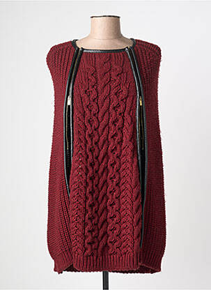 Pull resserrée sur le bas sans manche rouge ANNA RITA N femme