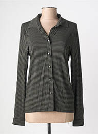 Chemisier coupe cintrée manches longues noir MAJESTIC FILATURES femme