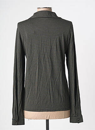 Chemisier coupe cintrée manches longues noir MAJESTIC FILATURES femme