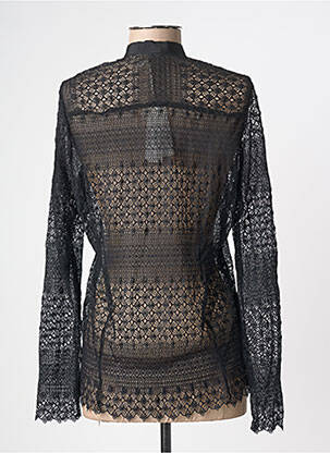 Chemisier col mao manches longues noir VALERIE KHALFON femme
