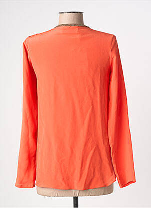Blouse col rond manches longues orange ELLA LUNA femme