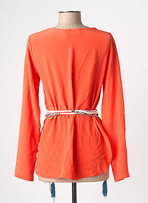 Blouse col rond manches longues orange ELLA LUNA femme
