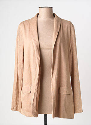 Blazer col châle beige MAJESTIC FILATURES femme