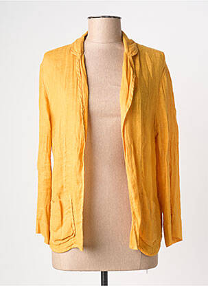 Veste casual col tailleur jaune ZYGA femme