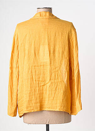 Veste casual col tailleur jaune ZYGA femme