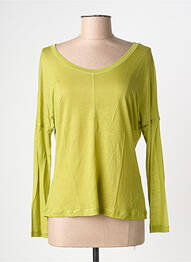 Top coupe cintrée manches longues vert CHACOK femme