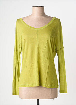 Top coupe cintrée manches longues vert CHACOK femme
