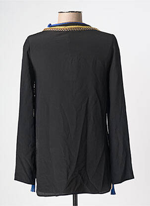 Blouse col rond manches longues noir ELLA LUNA femme