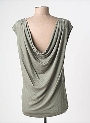 Top sans manche sans manche vert MAJESTIC FILATURES femme