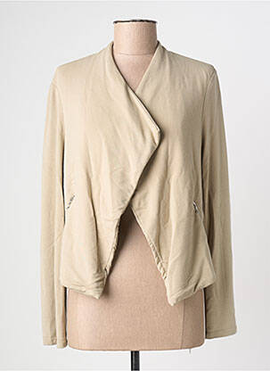 Veste casual coupe droite beige MAJESTIC FILATURES femme
