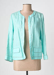 Veste casual col rond bleu ZYGA femme