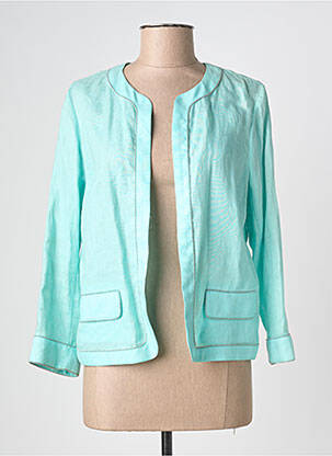 Veste casual col rond bleu ZYGA femme