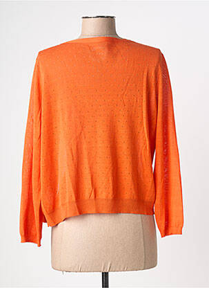 Gilet manches longues manches longues orange ZYGA femme