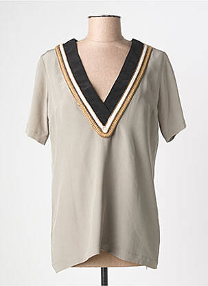 Top manches courtes manches courtes gris ELLA LUNA femme