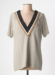 Top manches courtes manches courtes gris ELLA LUNA femme