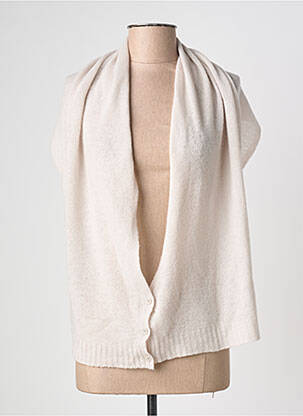 Gilet sans manche fermeture boutonnée sur le devant blanc LUNA DI SETA femme