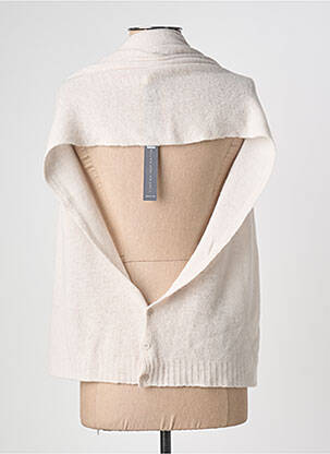 Gilet sans manche fermeture boutonnée sur le devant blanc LUNA DI SETA femme