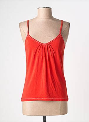 Top coupe cintrée fines bretelles orange CHACOK femme
