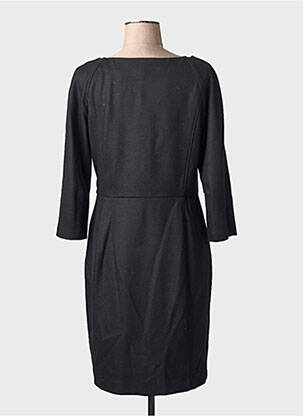 Robe mi-longue manches longues manches longues noir ZYGA femme