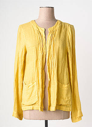Veste casual col rond jaune ZYGA femme