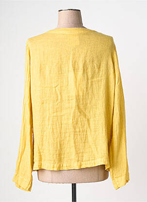 Veste casual col rond jaune ZYGA femme