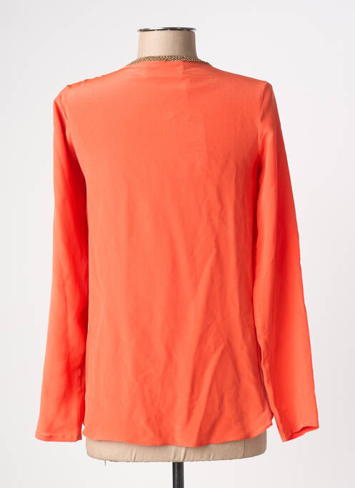 Blouse col rond manches longues orange ELLA LUNA femme