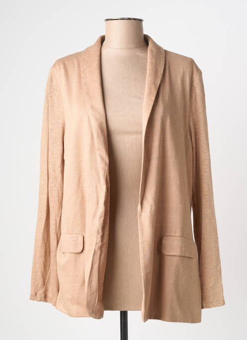 Blazer col châle beige MAJESTIC FILATURES femme