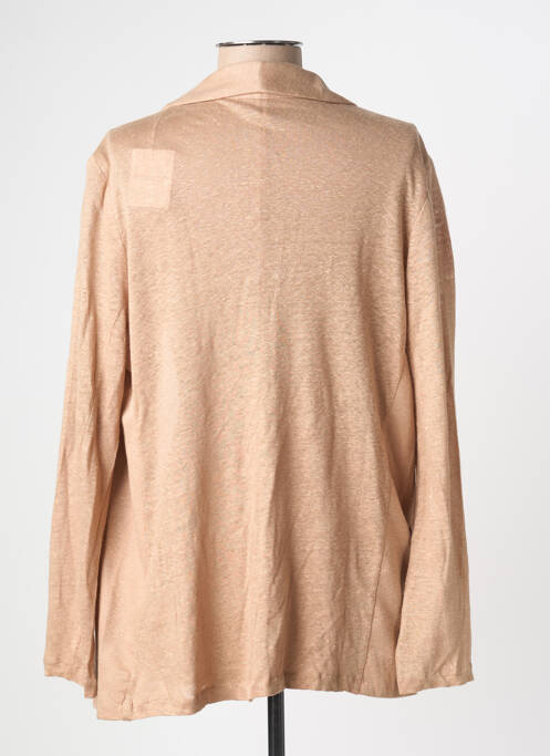 Blazer col châle beige MAJESTIC FILATURES femme