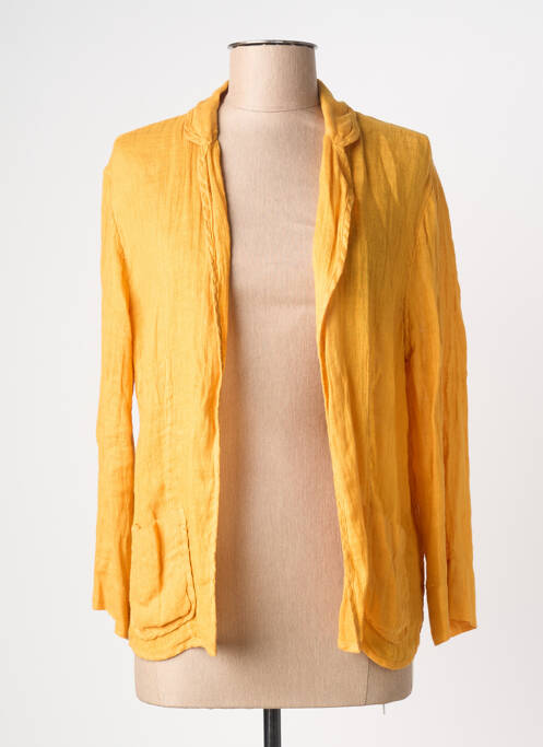 Veste casual col tailleur jaune ZYGA femme