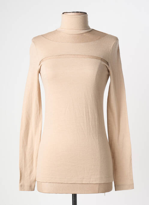 Sous-pull coupe cintrée manches longues beige DANAPISARRA femme