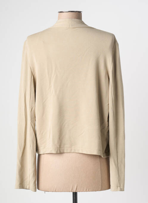 Veste casual coupe droite beige MAJESTIC FILATURES femme