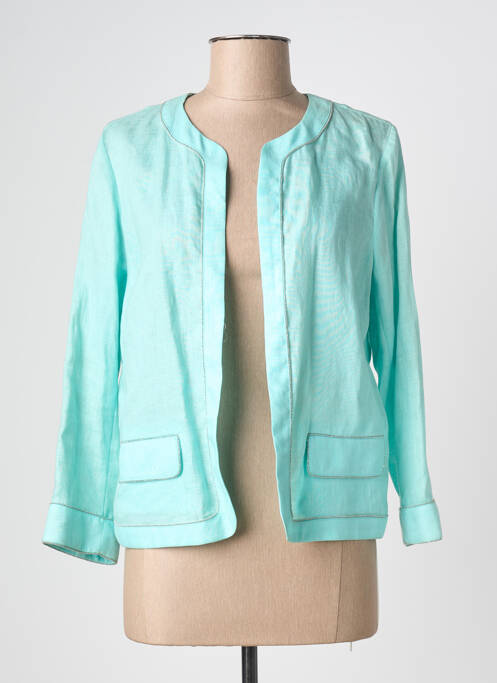 Veste casual col rond bleu ZYGA femme