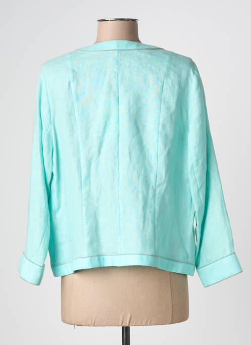Veste casual col rond bleu ZYGA femme