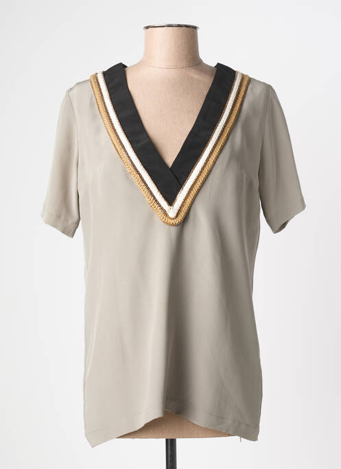 Top manches courtes manches courtes gris ELLA LUNA femme