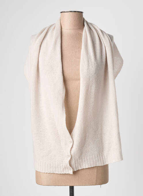 Gilet sans manche coupe droite blanc LUNA DI SETA femme