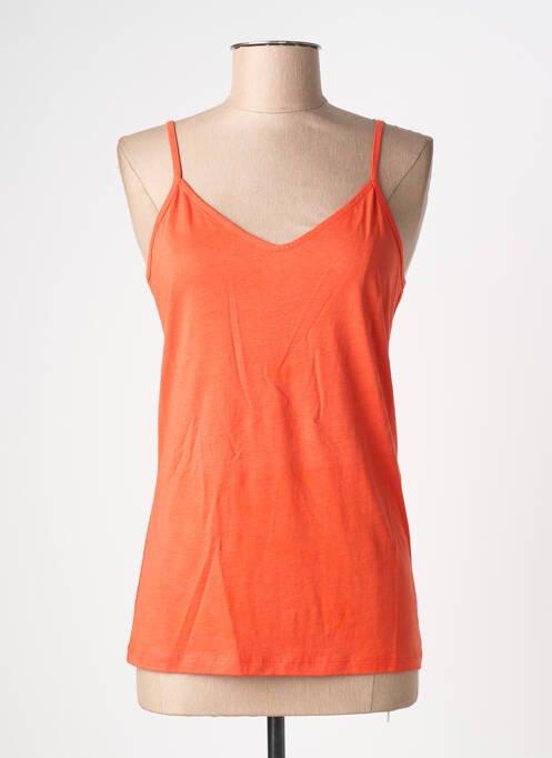 Top coupe cintrée fines bretelles orange CHACOK femme