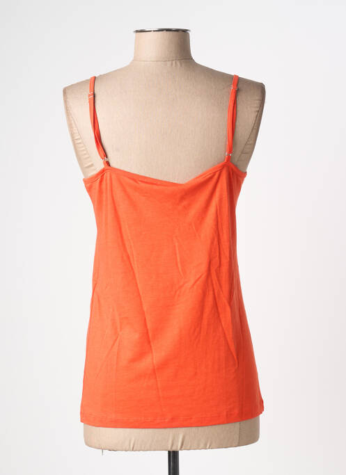 Top coupe cintrée fines bretelles orange CHACOK femme