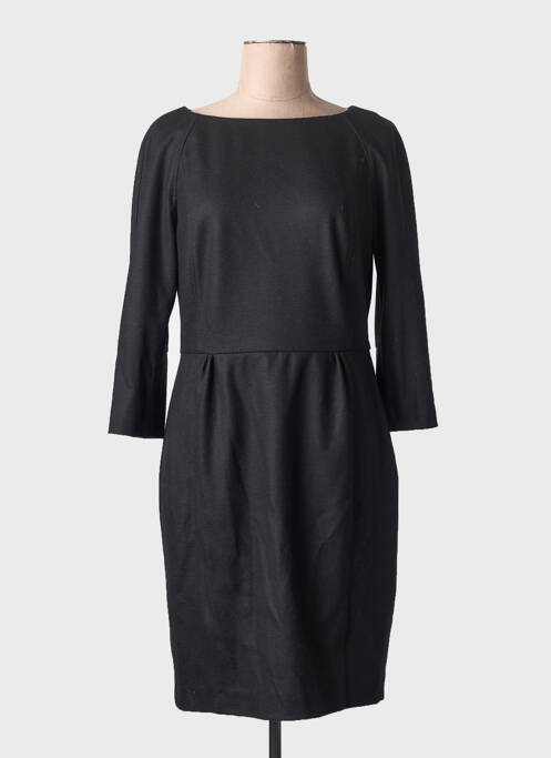 Robe mi-longue manches longues manches longues noir ZYGA femme