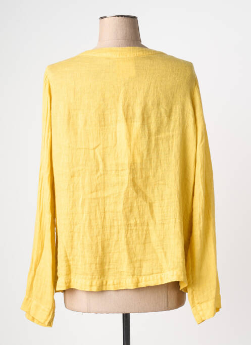 Veste casual col rond jaune ZYGA femme