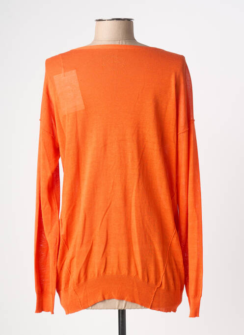 Gilet manches longues orange ZYGA femme