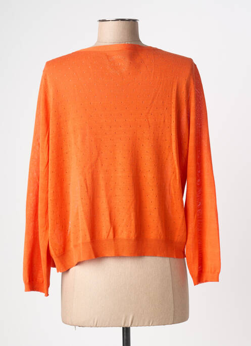 Gilet manches longues orange ZYGA femme